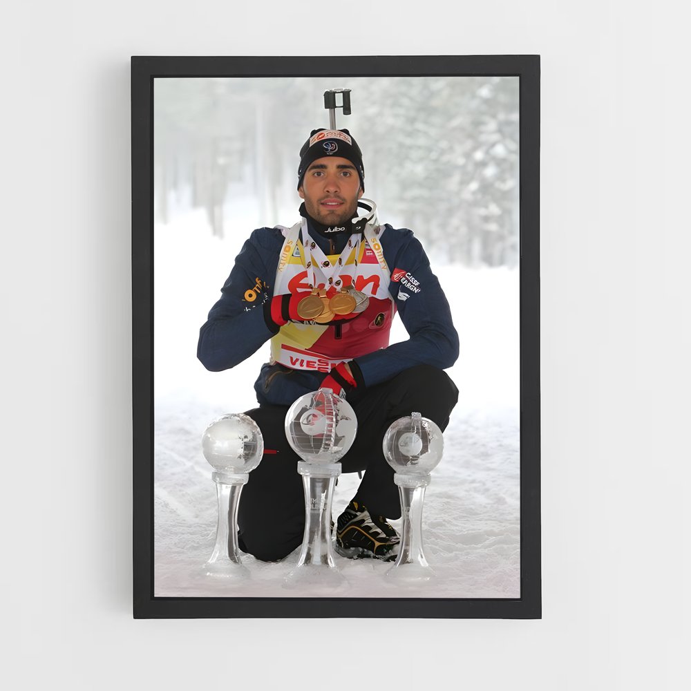 Poster Solitaire en Neige – affiche Biathlon (vue 2)